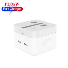 Apple 3 PIN USB-C+C Power Adapter With 2 slots (35W) - ( REPLICA )